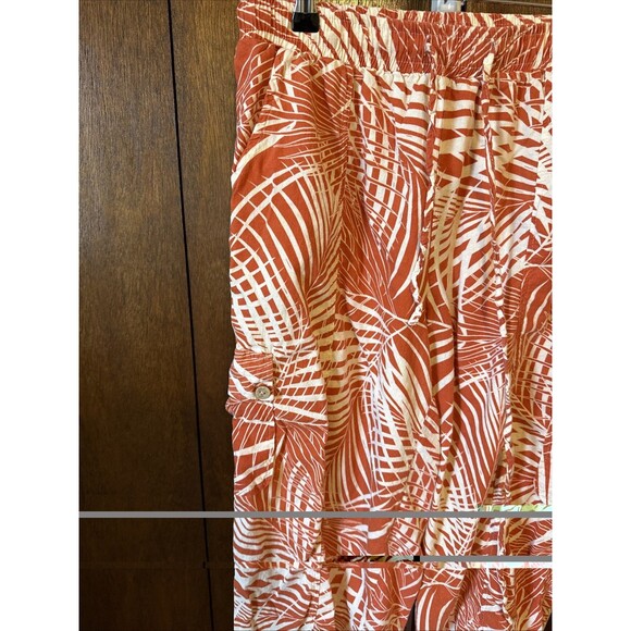 Panama Jack Tropical Pant/Shirt Set Soft Linen Rayon Blend Sz Lg Beach Resort - Picture 6 of 11